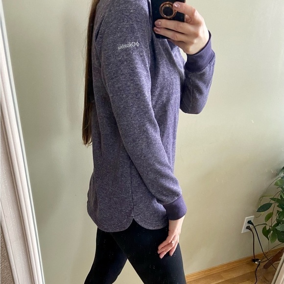 Columbia Cowl Neck Pullover Size Medium Purple Heather - Picture 6 of 15